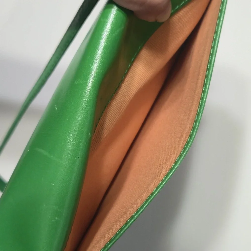 Hobo The Original Green Leather Convertible Crossbody Shoulder Bag Clutch